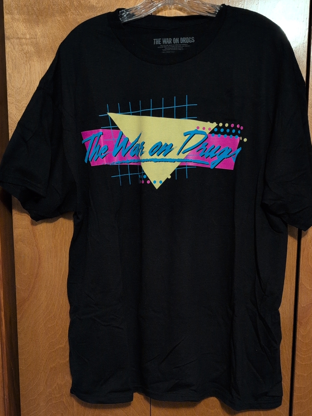 The War on Drugs Black Graphic Tee - Retro Triangle Design